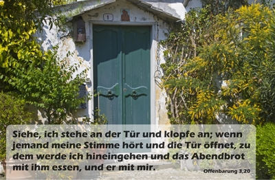 Spruchkärtchen 111 (Offenbarung 3,20)