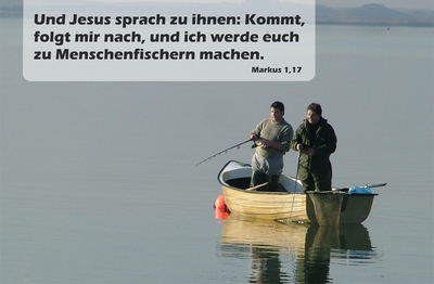 Spruchkärtchen 109 (Markus 1,17)