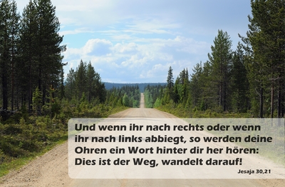 Spruchkärtchen 115 (Jesaja 30,21)