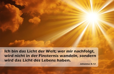 Spruchkärtchen 046 (Johannes 8,12)